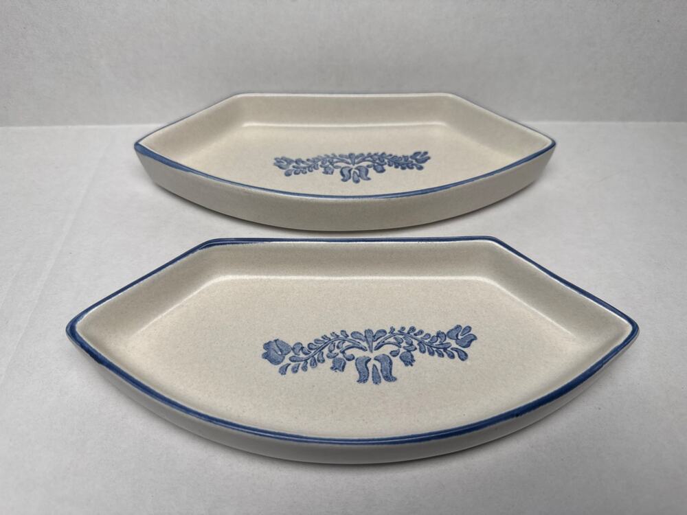 Pfaltzgraff Stoneware "YORKTOWNE"Set/2 Divided Serving Dish Inserts Retired 2007